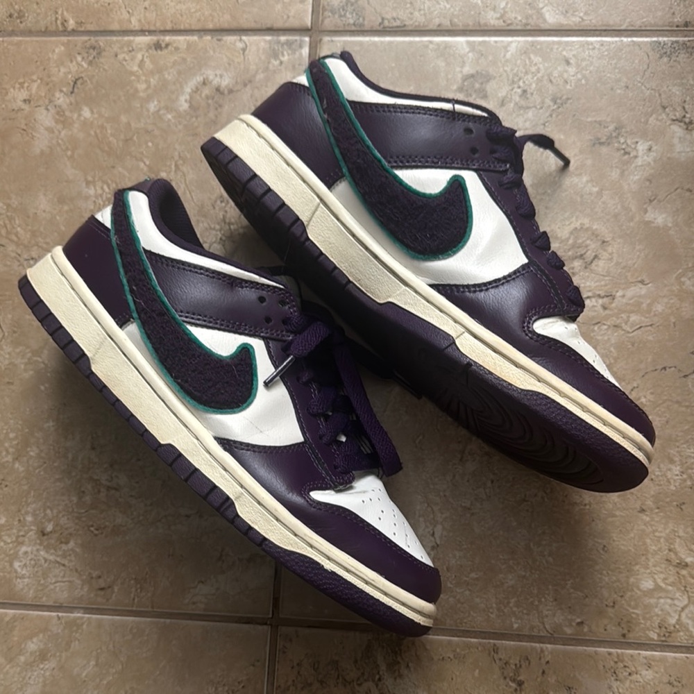 Nike Purple and White Classic Dunk Sneakers